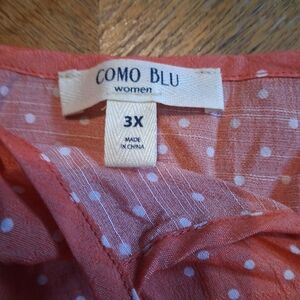 Como Blu Women's Polka Dot Top - Coral